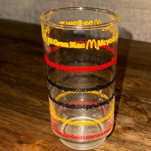 VTG McDonald's Restaurant Big Mac Slogan Collectible Drinking Glass Cup